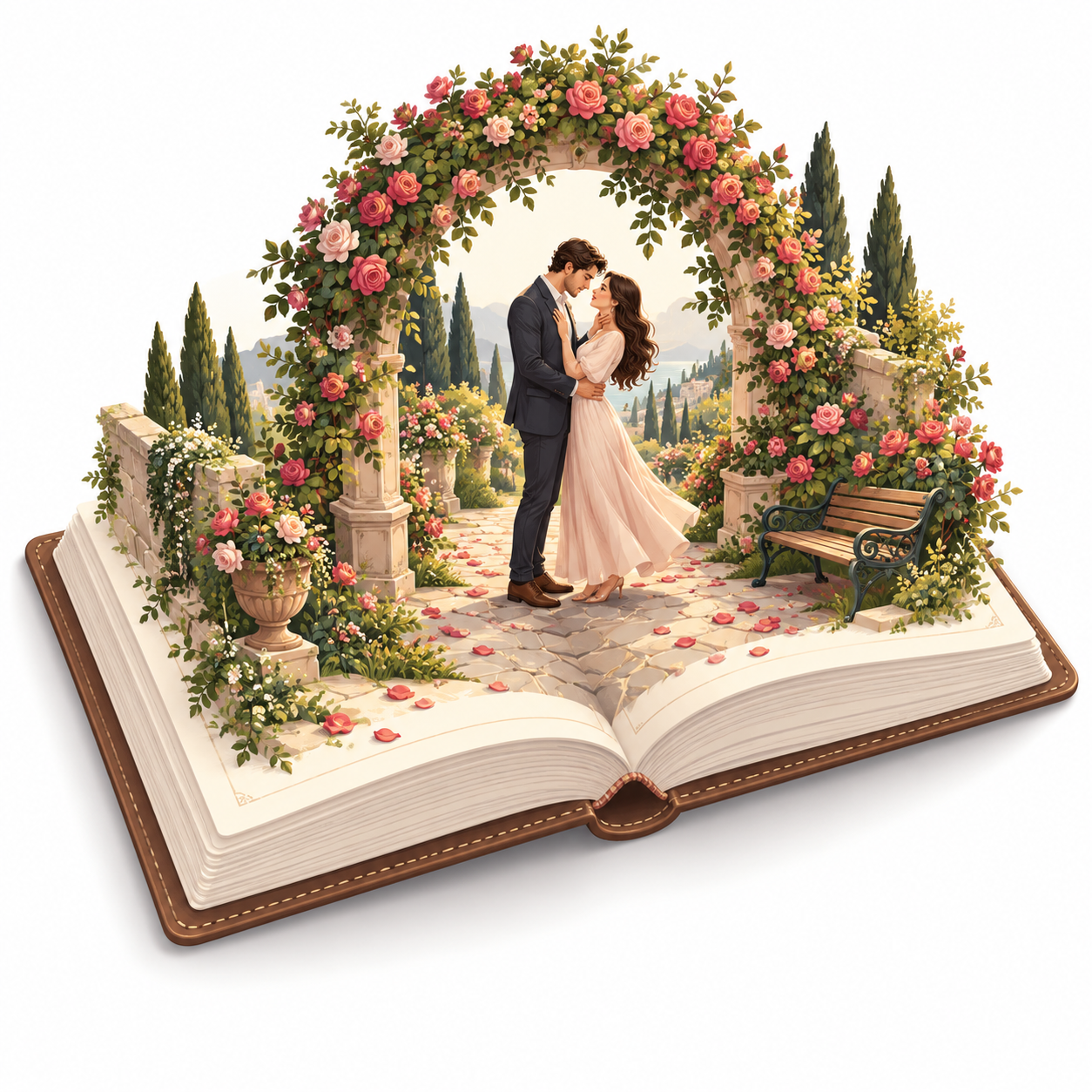 Illustrated pop-up book for proofreading services